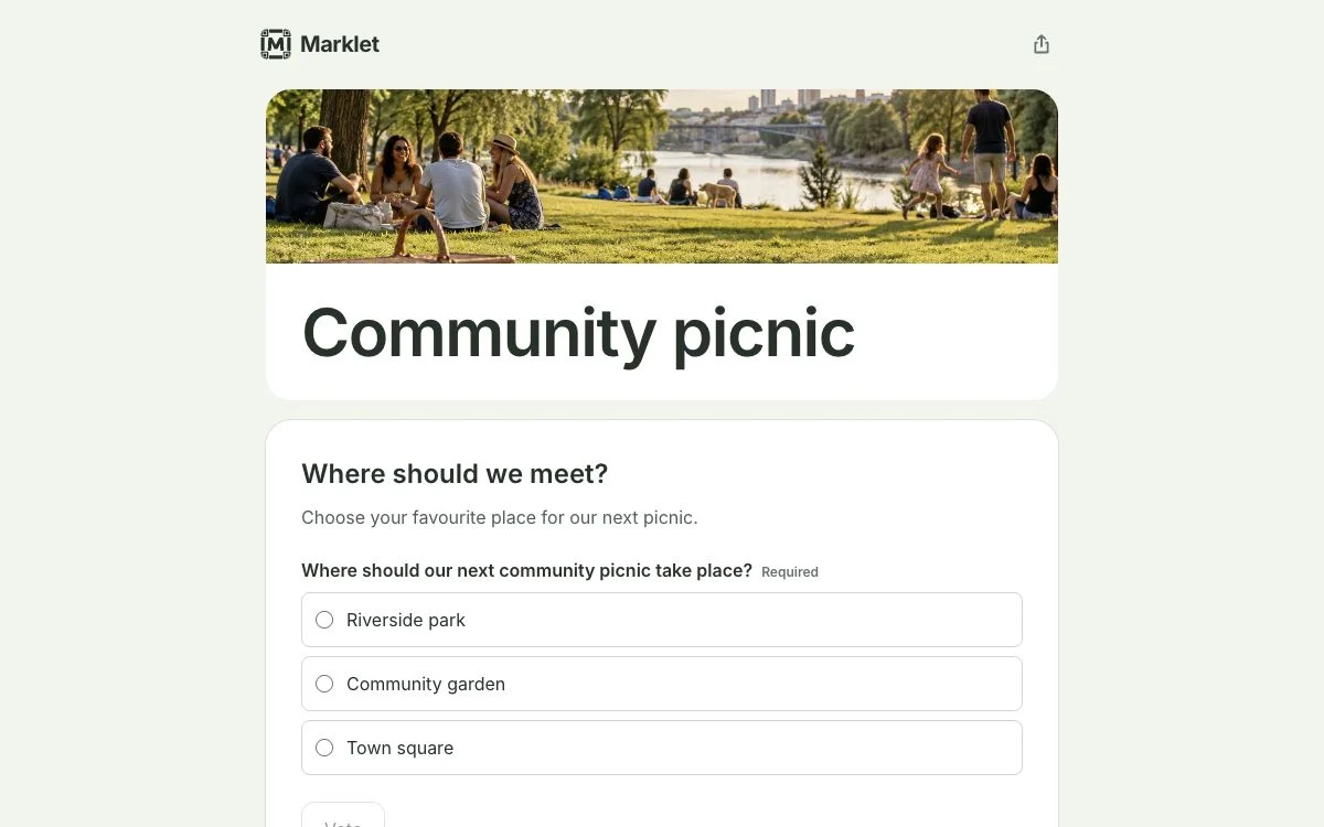 Community poll