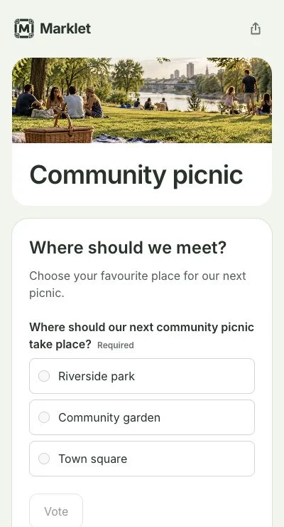 Community poll