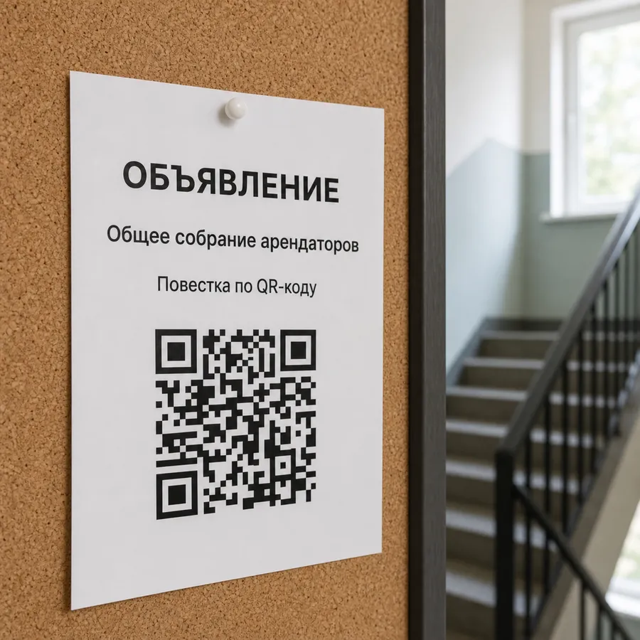 Объявление в подъезде